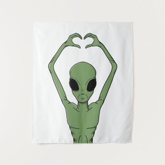 Tenture Pose du cœur extraterrestre (Devant)
