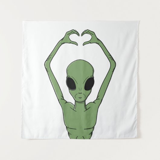 Tenture Pose du cœur extraterrestre (Devant)