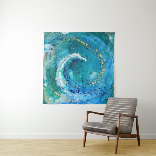 Tenture Positivity Portal - Art Tapestry -Square Design (En situation (horizontale))
