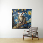 Tenture Possum dans la nuit étoilée (En situation)