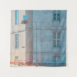 TENTURE POSTE DE LAMPE PRÈS DU BÂTIMENT