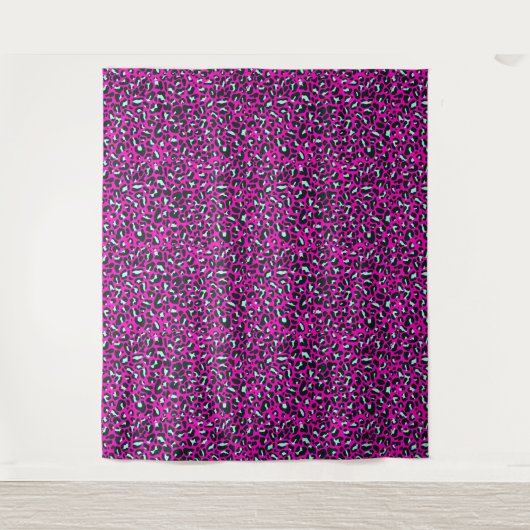 Tenture Poster de animal de Cheetah Leopard rose moderne (Devant)