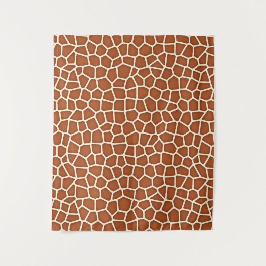 Tenture Poster de animal, Giraffe dans les tons de cuivre (Devant)