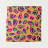 Tenture Poster de animal léopard d'aquarelle (Devant (Horizontal))