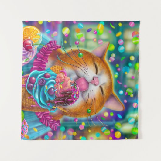 Tenture Poster de chats doux (Devant (Horizontal))