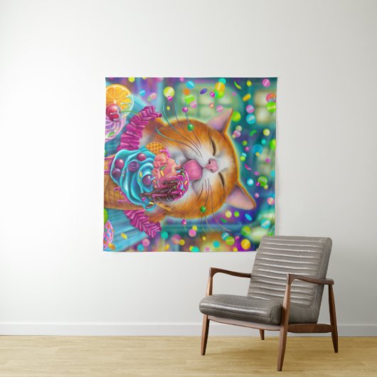 Tenture Poster de chats doux (En situation (horizontale))