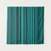 Tenture Poster turquoise Black Stripes (Devant (Horizontal))
