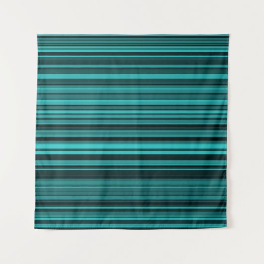 Tenture Poster turquoise Black Stripes (Devant)