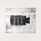 Tenture Pot à lait en bois blanc de ferme Rustique Maison  (Devant (Horizontal))