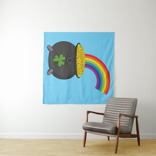 Tenture Pot de dessin en or arc-en-ciel (En situation (horizontale))