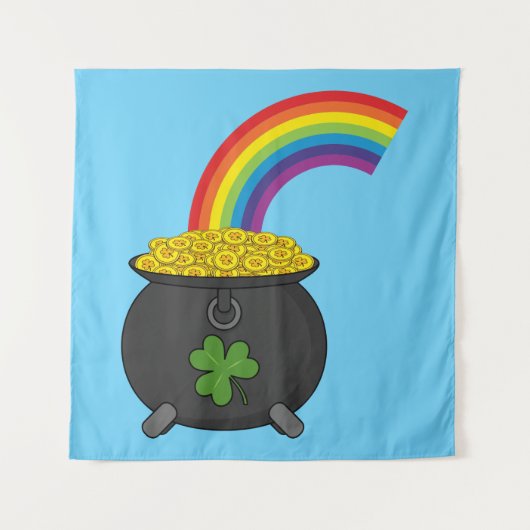 Tenture Pot de dessin en or arc-en-ciel (Devant)