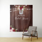 Tenture Pot de fleurs de Bourgogne en bocal Mason pour dou (En situation)