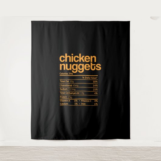 Tenture Poulet Nuggets Nutrition Faits Drôle Thanksgiving (Devant)