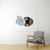 Tenture Poupée Maiko Kokeshi - Cute Japonaise Geisha Girl (En situation (horizontale))