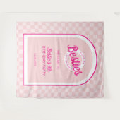 Tenture Poupée rose rétro Laissons Aller Fête Anniversaire (Devant (Horizontal))