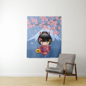 Tenture Poupée Sakura Kokeshi - jolie fille japonaise Geis (En situation)