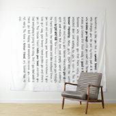 Tenture Pour toujours, aucune fin (En situation (horizontale))