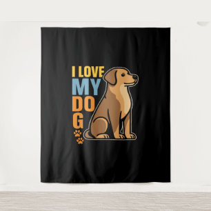 Tenture Pourquoi j'aime mon chien - Design chaleureux Cele