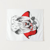 Tenture Pousse de mode de Yorkie (Devant (Horizontal))