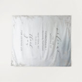 Tenture Poussière d'Ombre Bleu Glacé Argenté Mariage Bienv (Devant (Horizontal))