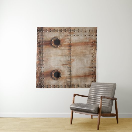 TENTURE POUSSIÈRE ET TEXTURE SUR LES CÔTÉS EN PLAQUE MÉTAL (En situation (horizontale))