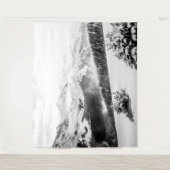 Tenture Poussière fraîche de neige // Noir et blanc (Devant)