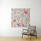 Tenture pré du milieu de l'été, motif plante en fleurs. (En situation)