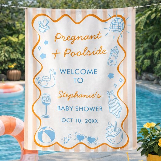 Tenture Pregnant & Poolside Summer Pool Party Baby Shower