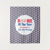 Tenture Premier anniversaire de baseball Rookie (Devant)