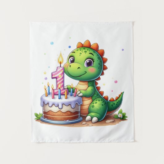 Tenture Premier anniversaire de Dino (Devant)