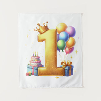 Tenture Premier anniversaire doré