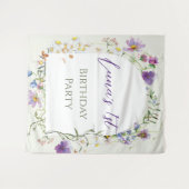 Tenture Premier anniversaire du fleur sauvage (Devant (Horizontal))