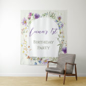 Tenture Premier anniversaire du fleur sauvage (En situation)