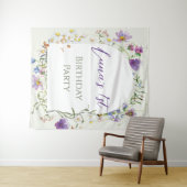 Tenture Premier anniversaire du fleur sauvage (En situation (horizontale))