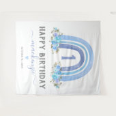 Tenture Premier anniversaire garçon Boho Rainbow (Devant (Horizontal))