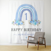 Tenture Premier anniversaire garçon Boho Rainbow (En situation)