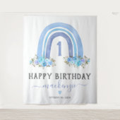 Tenture Premier anniversaire garçon Boho Rainbow (Devant)