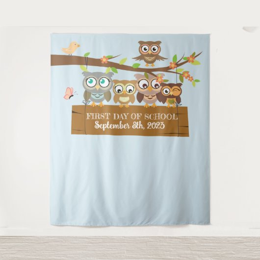 Tenture Premier jour de l'école photo en arrière-plan (Devant)