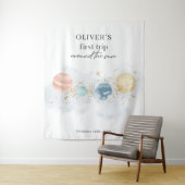 Tenture Premier Voyage Autour De L'Espace Soleil 1Er Anniv (En situation)