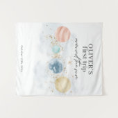 Tenture Premier voyage autour de Sun Space 1st Birthday Ba (Devant (Horizontal))