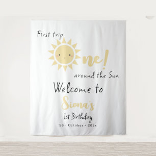 Tenture Premier Voyage Autour du Soleil Toile de Fond pour