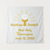 Tenture Première communion personnalisée (Devant (Horizontal))