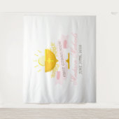 Tenture Première communion personnalisée pour filles (Devant)