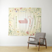 Tenture Première fête d'anniversaire de la fille fleur sau (En situation (horizontale))