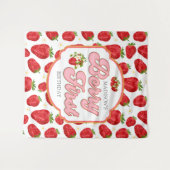 Tenture Première fraise simple Berry en arrière-plan (Devant (Horizontal))