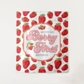Tenture Première fraise simple Berry en arrière-plan (Devant)
