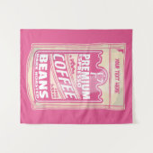 Tenture Premium espresso café haricots rose nourriture pop (Devant (Horizontal))