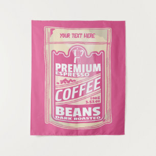 Tenture Premium espresso café haricots rose nourriture pop