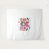 Tenture Preppy Éffrayant Halloween Boo (Devant (Horizontal))