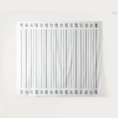 Tenture Présentation à la police Mugshot de criminel sur f (Devant (Horizontal))